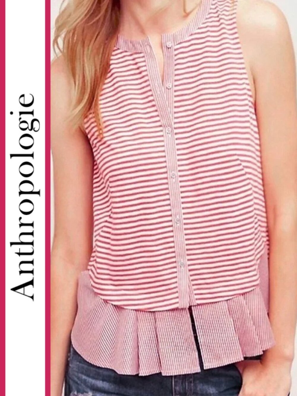 Anthropologie/Meadow Rue | 'Fenella' Striped Blouse Top